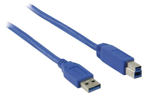 Valueline VLCP61100L10 USB 3.0 USB A male - USB B male kabel 1,00 m blauw