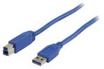 Valueline VLCP61100L50 USB 3.0 USB A male - USB B male kabel 5,00 m blauw