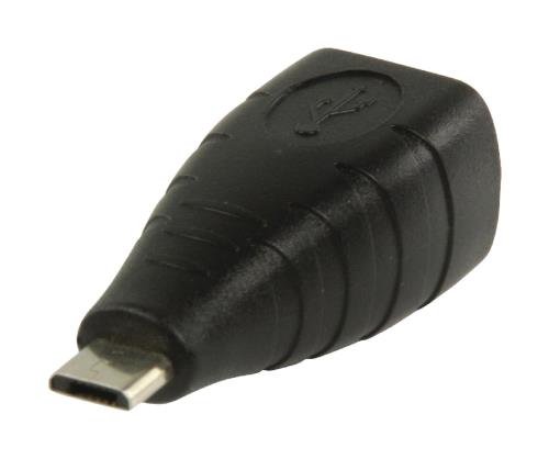 Valueline VLCP60906B USB 2.0 USB Micro B mannelijk - USB B vrouwelijk adapter zwart