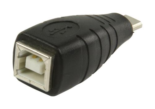 Valueline VLCP60906B USB 2.0 USB Micro B mannelijk - USB B vrouwelijk adapter zwart