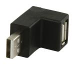 Valueline VLCP60930B USB 2.0 USB A mannelijk - USB A vrouwelijk 90° gehoekte adapter zwart
