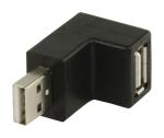 Valueline VLCP60940B USB 2.0 USB A mannelijk - USB A vrouwelijk 270° gehoekte adapter zwart