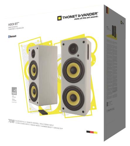Thonet & Vander HK096-03558 Hoch - 2.0 speaker set bluetooth 70W