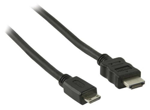 Valueline VLVP34500B10 High Speed HDMI kabel met ethernet HDMI connector - HDMI mini-connector 1,00 m zwart