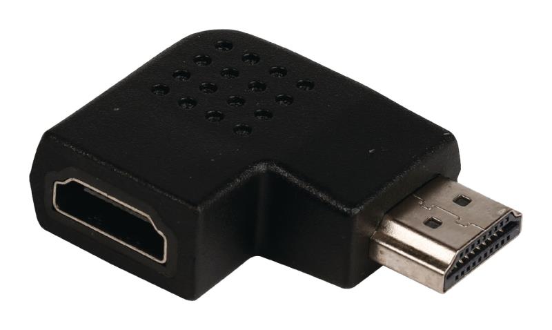 Valueline VLVP34903B HDMI-adapter HDMI-connector links gehoekt - HDMI input zwart
