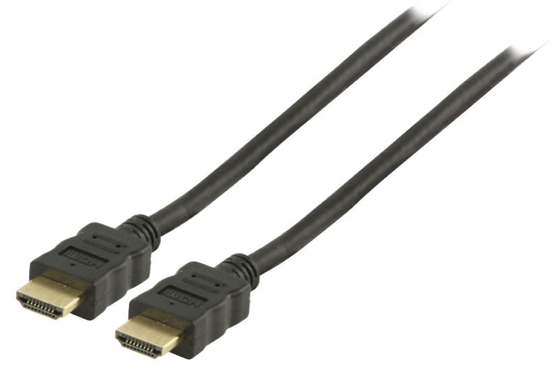 Valueline VGVP34000B10 High Speed HDMI kabel met ethernet HDMI connector - HDMI connector 1,00 m zwart