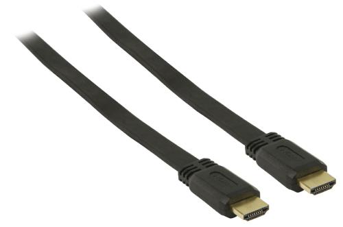 Valueline VGVP34100B10 Platte High Speed HDMI kabel met ethernet HDMI connector - HDMI connector 1,00 m zwart