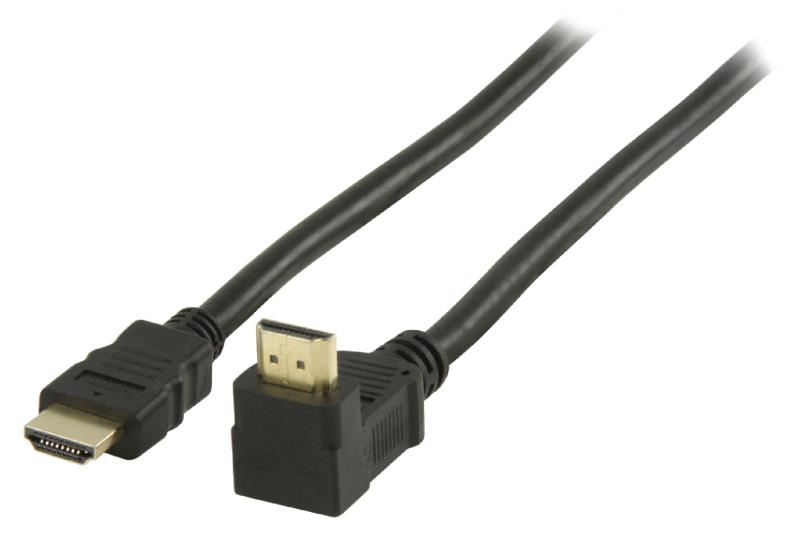 Valueline VGVP34210B100 High Speed HDMI kabel met ethernet HDMI connector - HDMI connector 270° gehoekt 10,0 m zwart