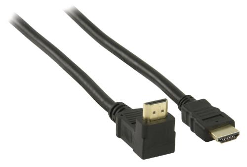 Valueline VGVP34210B20 High Speed HDMI kabel met ethernet HDMI connector - HDMI connector 270° gehoekt 2,00 m zwart