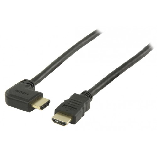 Valueline VGVP34260B30 High Speed HDMI kabel met ethernet HDMI connector - HDMI connector rechts gehoekt 3,00 m zwart