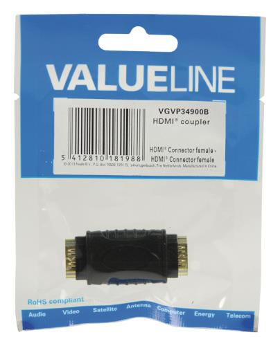 Valueline VGVP34900B HDMIT-koppeling HDMIT input - HDMIT input zwart