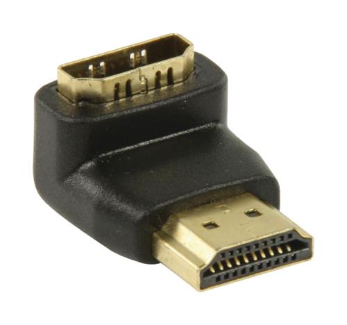 Valueline VGVP34901B HDMI-adapter HDMI-connector 90° gehoekt - HDMI input zwart