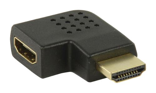 Valueline VGVP34903B HDMI-adapter HDMI-connector links gehoekt - HDMI input zwart