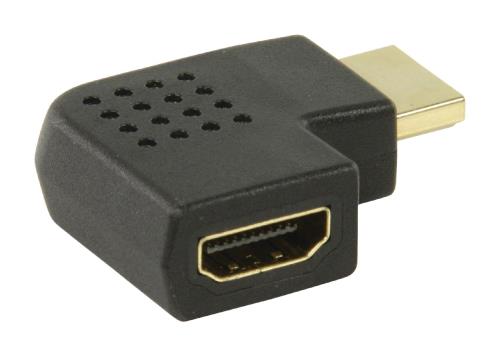 Valueline VGVP34903B HDMI-adapter HDMI-connector links gehoekt - HDMI input zwart