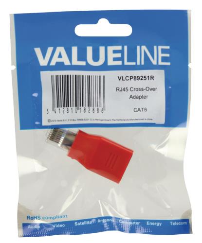 Valueline VLCP89251R RJ45 CAT6 crossover adapter