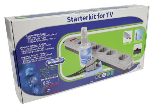 Bandridge BVK1200 TV-starterkit schoonmaken-verbinden-beschermen