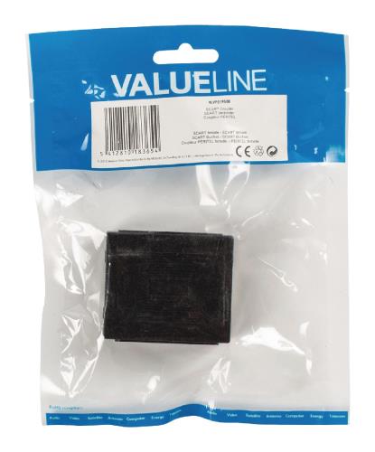 Valueline VLVP31950B SCART koppelaar SCART vrouwelijk - SCART vrouwelijk zwart