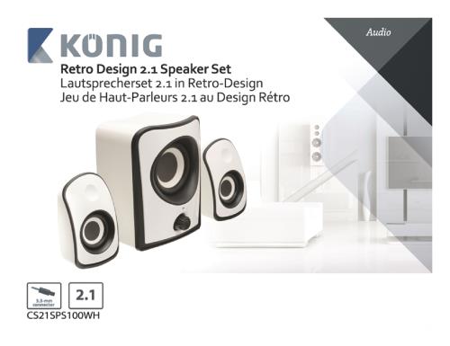 König  2.1-speakerset wit