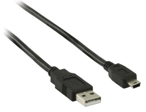 Valueline VLCB60300B20 USB 2.0 kabel USB A mannelijk - USB Mini 5-pin mannelijk 2,00 m zwart
