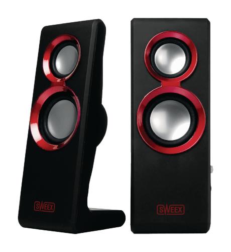 Sweex SP201 Sweex 2.0 speakerset Purephonic 20 W rood
