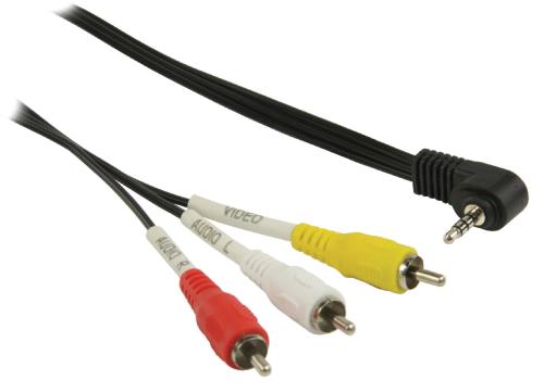 Valueline VLVP22400B10 Jack AV 3,5 mm kabel Jack AV 3,5 mm mannelijk - 3x RCA mannelijk 1,00 m zwart
