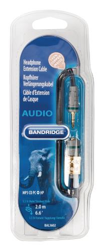 Bandridge BAL3602 Verlengkabel voor hoofdtelefoon 2.0 m