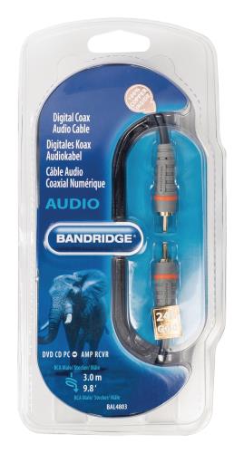 Bandridge BAL4803 Digitale coax-audiokabel 3.0 m