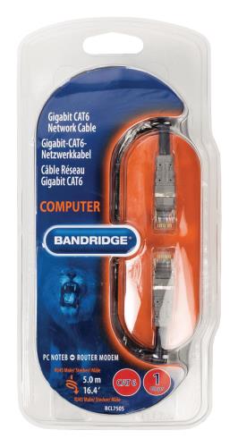 Bandridge BCL7505 Multimedia-Netwerkkabel CAT6 5.0 m