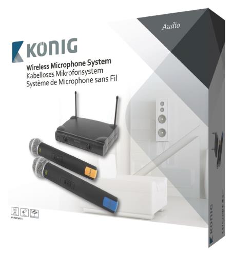 König KN-MICW611 Draadloos microfoonsysteem met 2 microfoons