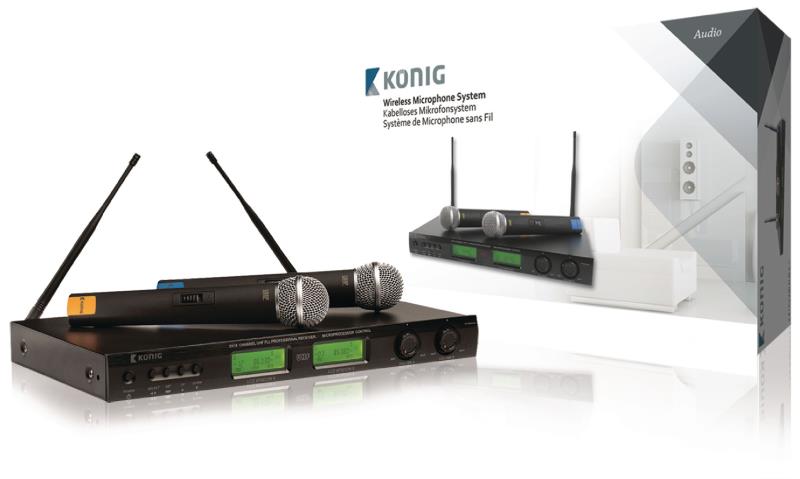 König KN-MICW621 Draadloos 16-kanaals microfoonsysteem