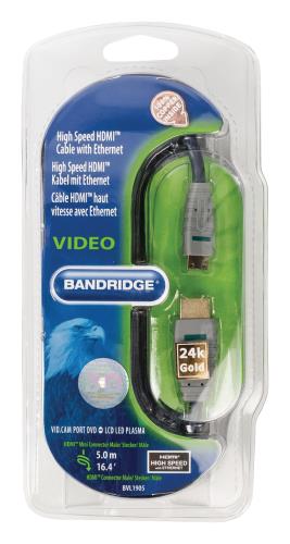 Bandridge BVL1905 HDMI®-hogesnelheidskabel met Ethernet 5.0 m