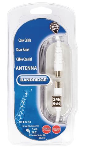 Bandridge BVL8107 Digitale Coax Kabel 7.5 m