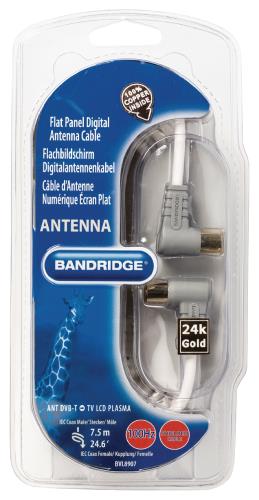 Bandridge BVL8907 Digitale antennekabel voor Flatscreens 100dB 7.5 m