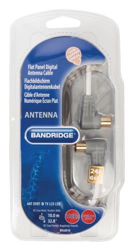 Bandridge BVL8910 Digitale antennekabel voor Flatscreens 100dB 10.0 m