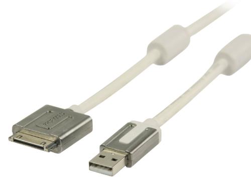 Profigold PROM100 High performance Apple USB-interconnect dock-connector mannelijk - USB mannelijk 0,50 m wit