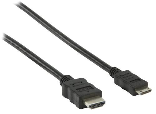 Valueline VLMB34500B10 High Speed HDMI-kabel met ethernet HDMI-connector - HDMI mini-connector 1,00 m zwart