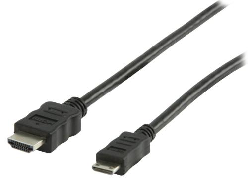 Valueline VLMB34500B20 High Speed HDMI-kabel met ethernet HDMI-connector - HDMI mini-connector 2,00 m zwart