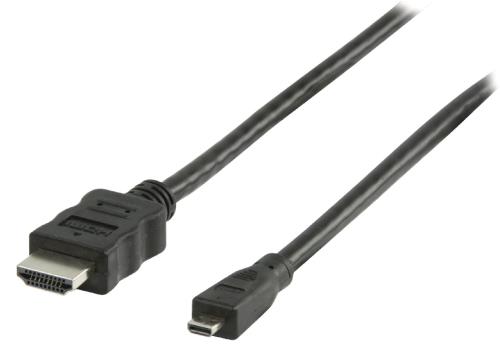 Valueline VLMB34700B20 High Speed HDMI-kabel met ethernet HDMI-connector - HDMI micro-connector 2,00 m zwart