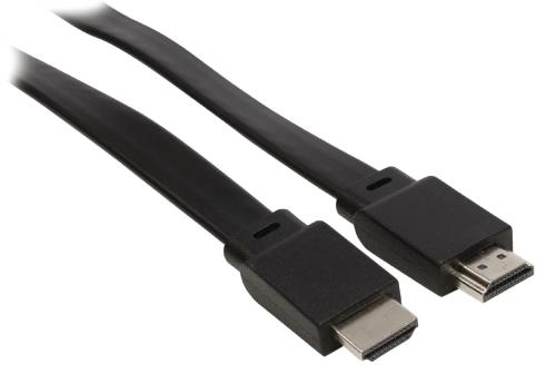 Valueline VLVB34100B50 Platte High Speed HDMI-kabel met ethernet HDMI-connector - HDMI-connector 5,00 m zwart
