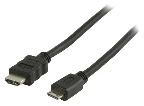 Valueline VLVB34500B10 High Speed HDMI-kabel met ethernet HDMI-connector - HDMI mini-connector 1,00 m zwart