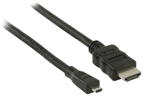 Valueline VLVB34700B20 High Speed HDMI-kabel met ethernet HDMI-connector - HDMI micro-connector 2,00 m zwart