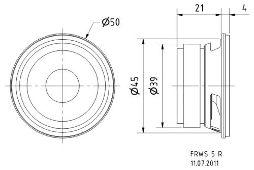 Visaton 2212 Full-range luidspreker 5 cm (2 ") 8 Ohm