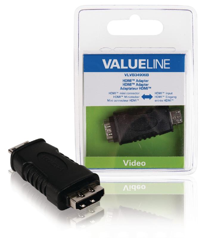 Valueline VLVB34906B HDMI adapter HDMI mini-connector - HDMI input zwart