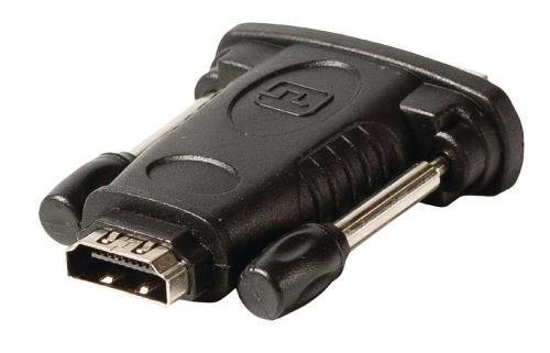 Valueline VLVB34912B DVI - HDMI adapter DVI mannelijk - HDMI input zwart
