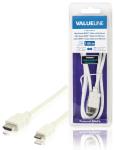 Valueline VLMB34500W10 High Speed HDMI-kabel met ethernet HDMI-connector - HDMI mini-connector 1,00 m wit