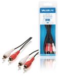 Valueline VLAB24200B30 Stereo RCA audiokabel 2x RCA mannelijk - 2x RCA mannelijk 3,00 m zwart