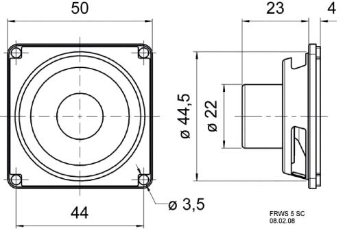 Visaton 2220 Full-range luidspreker 5 cm (2") 8 Ohm