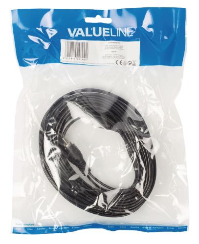 Valueline VLAP24000B100 RCA audio verdeelkabel RCA mannelijk - 2x RCA mannelijk 10,0 m zwart