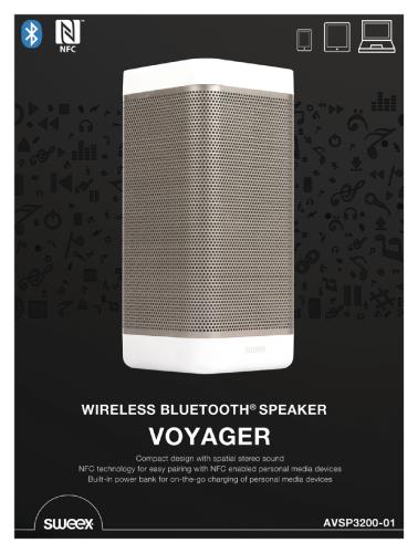 Sweex AVSP3200-01 Sweex wireless Bluetooth® speaker Voyager white