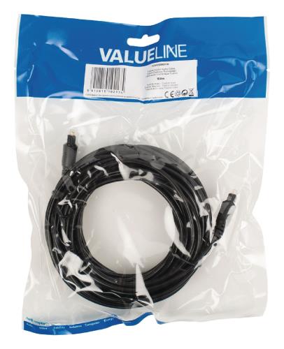 Valueline VLAP25000B100 Toslink Digitale audiokabel Toslink mannelijk - Toslink mannelijk 10,0 m zwart